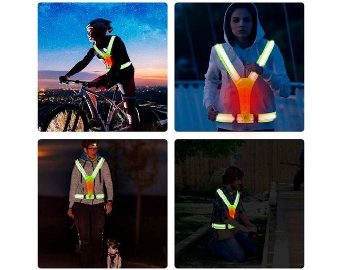 Hovedbilde Japcell Refleksvest med lys