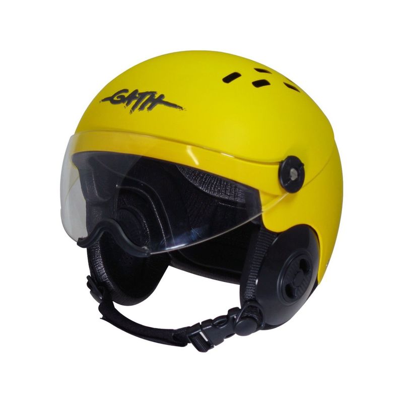Gath Gedi med  halfface visor yellow