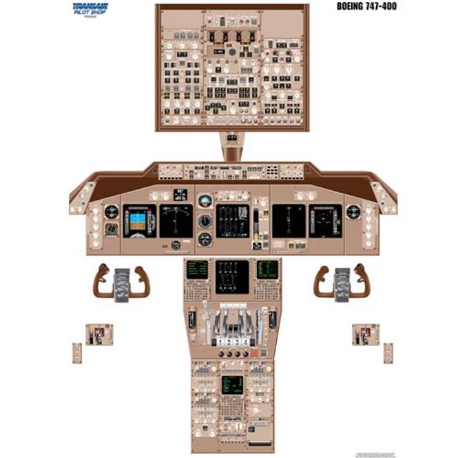 Hovedbilde Plakat 747-400 Cockpit